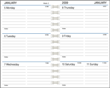 Mini Weekly Planner Refill