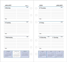 6 hole Organizer Diary Refill