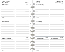 Mini Weekly Planner Refill