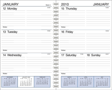 Wire Bound Day Planner Refills