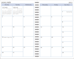 2012 Monthly Planner Refills
