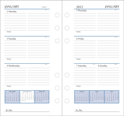 6 hole Organizer Diary Refill, 6 Ring