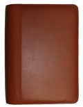 zippered tan Napa leather 7 ring organizer cover