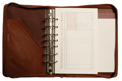 zippered Napa leather 7 ring organizer 