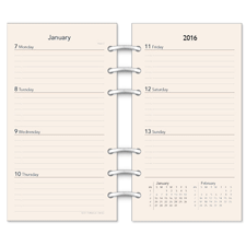 2025 six hole ivory planner refill